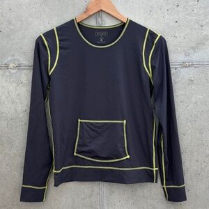 Athleta Long Sleeve Rash Guard Swim Top with UPF+ Protection, Grey, Size Small